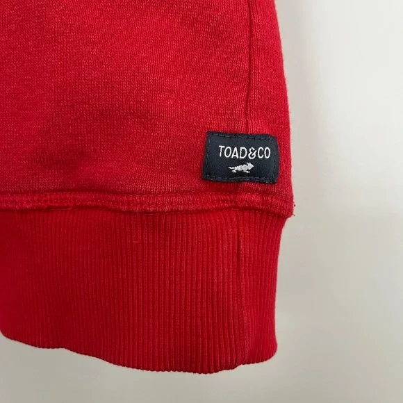 Toad & Co women’s Epiq short sleeve sweatshirt crew size medium in canoe red - Picture 11 of 13